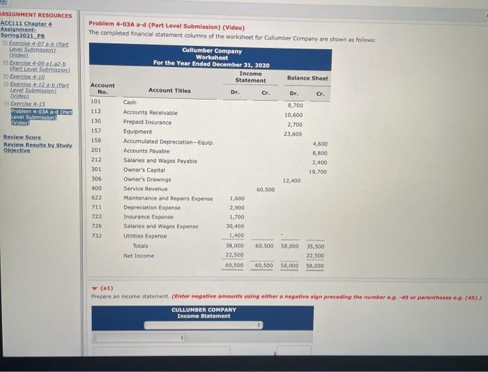  ASSIGNMENT RESOURCES ACCU11 Chapter 4 Assignment Spring2021 PB Exercise 4-07a-b (Part