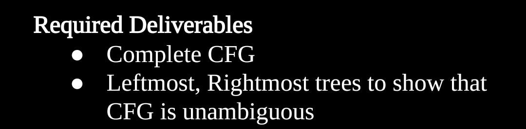 for this question properly Design CFG for (Natural Language) interrogative and negative