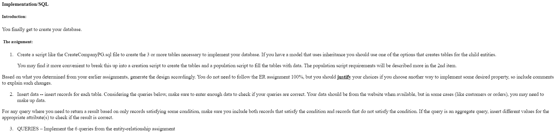 SQL. Please help with example code on how to Create a table,