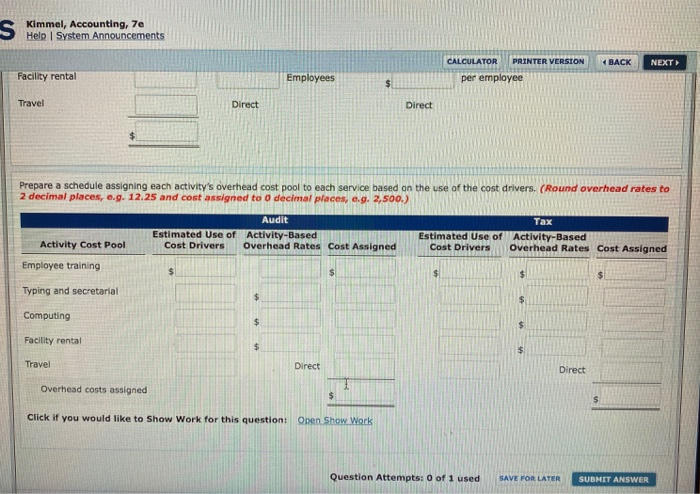 accounting firm that offers two primary services, auditing and tax-return preparation. A
