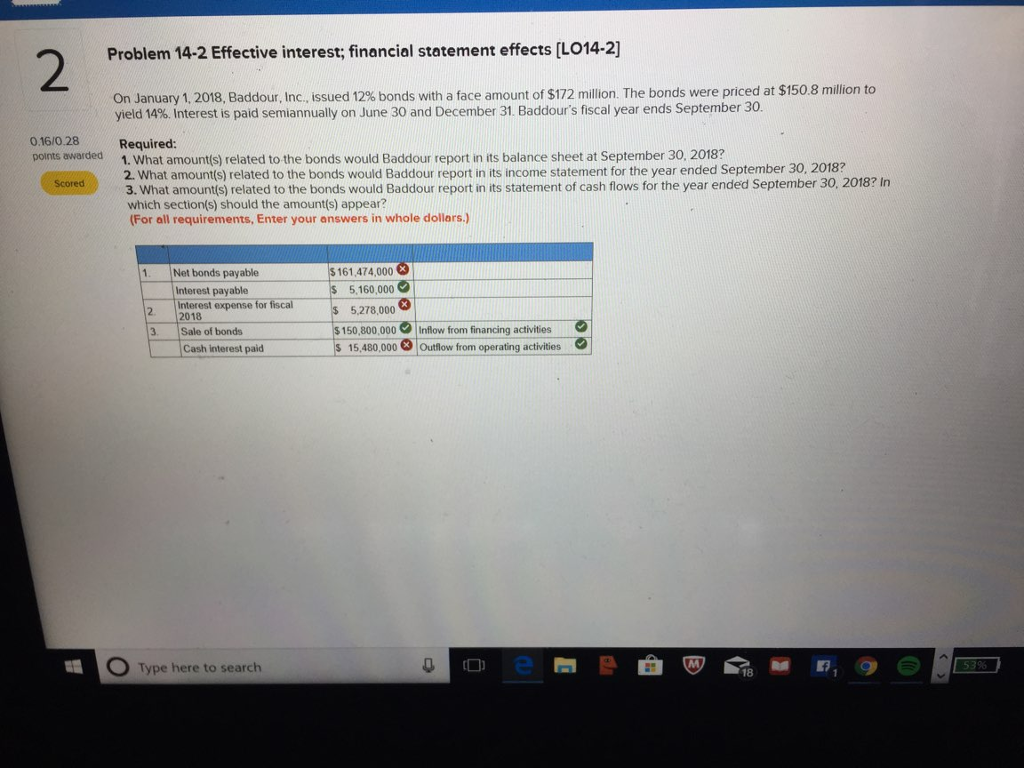  Problem 14-2 Effective interest; financial statement effects [L014-2] 2 On January