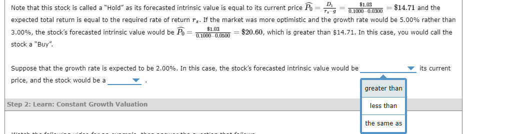  Note that this stock is called a "Hold" as its forecasted