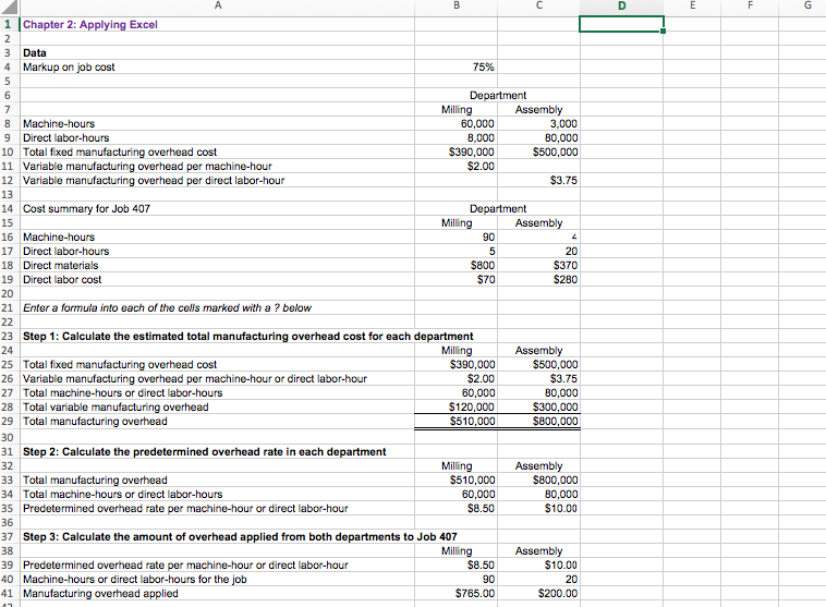 area back to $390,000, keeping all of the other data the same