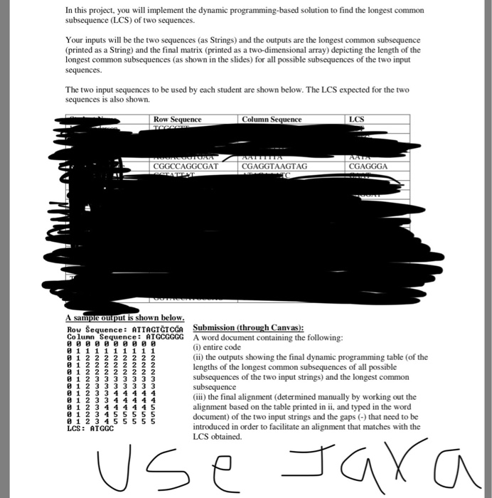  In this project, you will implement the dynamic programming-based solution to