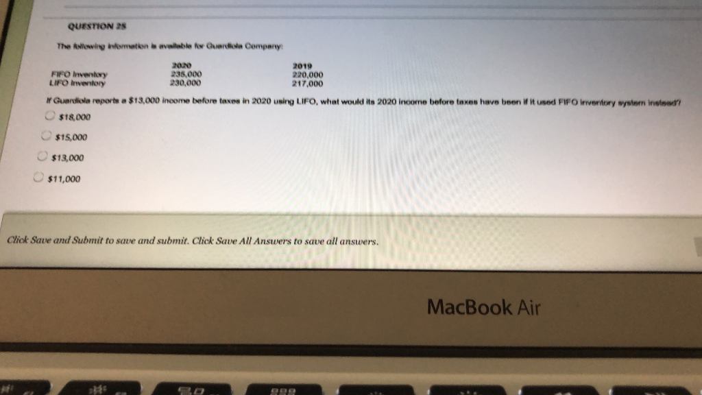 perpetual system, and/or (2) LIFO coat flow assumption under the periodic system