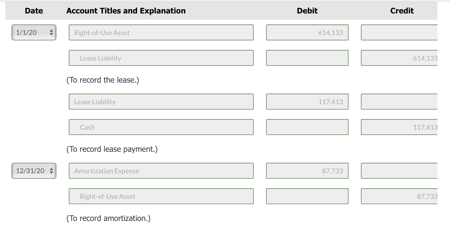 machinery is $517,000, and the fair value of the asset on January