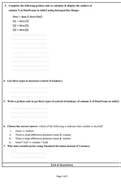  3. Complete the following python code to calculate \& display the