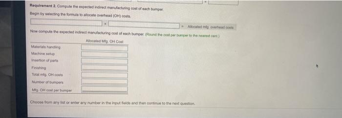 soup, Insertion of parts, and Bosc ted activity costs for 2018 and