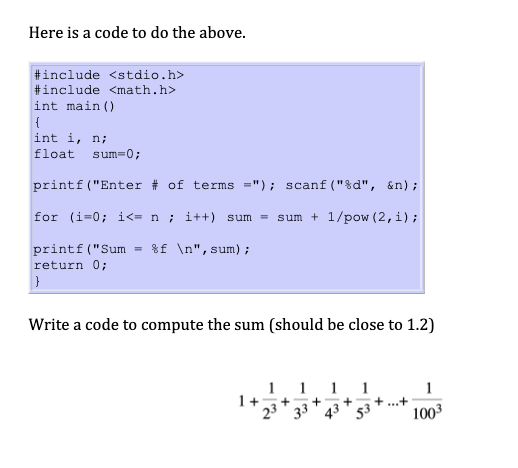 Compose the following program and run it. Discuss (a) the result (why