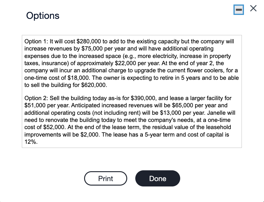 betler for danelle sssuming s cast of cepital of 12%. velue amounte