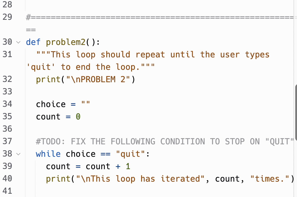 statements \# with an empty input( ) statement because variables cannot \#
