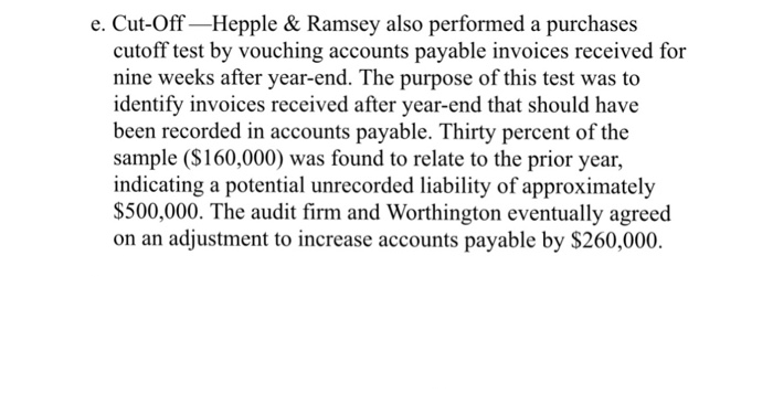 solve only if sure for correct. e. Cut-Off-Hepple & Ramsey also