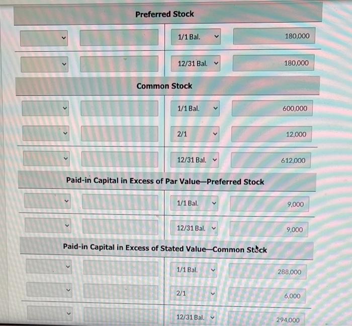 equity plz The stockholders' equity accounts of Sarasota Corp. on January 1,