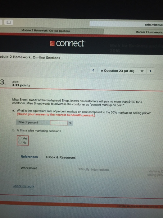  ezto.mheduc Module 2 Homework: On-line Sections Module 2 Homework connect dule