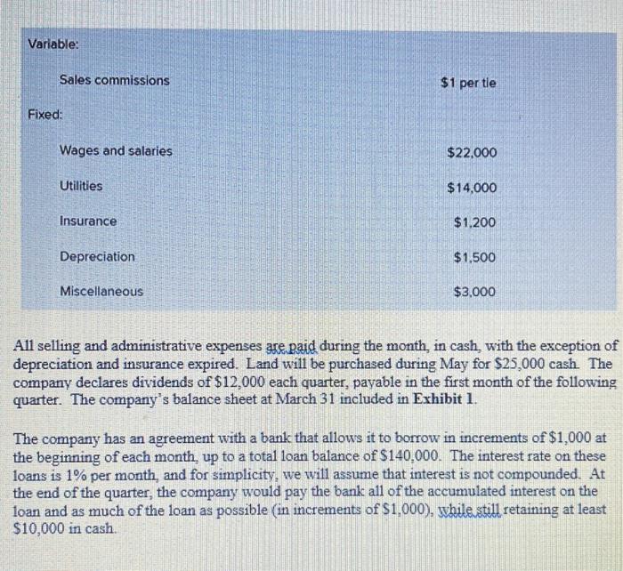 nationwide distributor of a designer's silk ties. The company has an exclusive