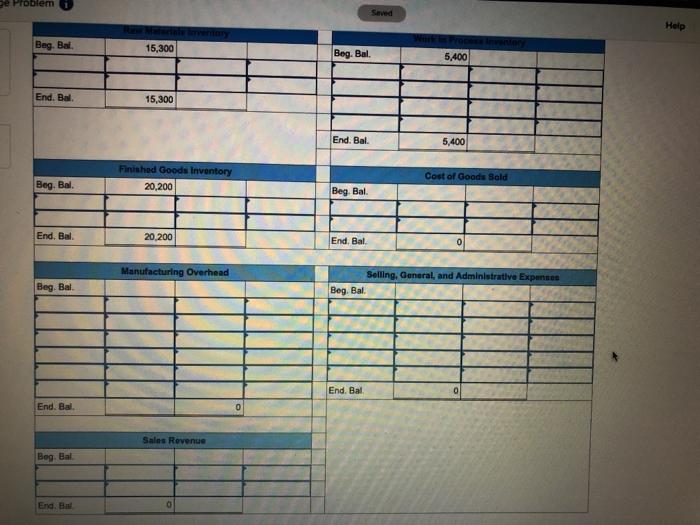 direct labor costs. Inventory balances at the beginning of 2018 follow Raw