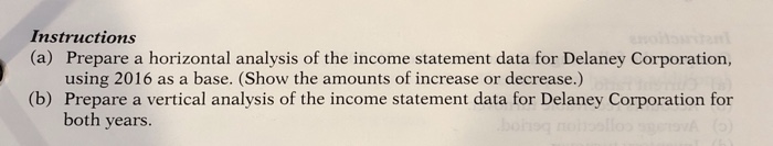 statements of Delaney Corporation. DELANEY CORPORATION Comparative Income Statements For the Years