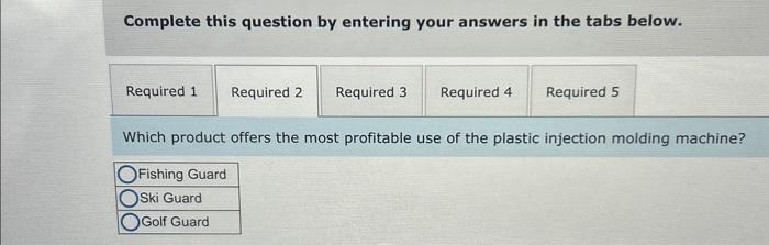 most profitable use of the plastic pellets? question by entering your answers