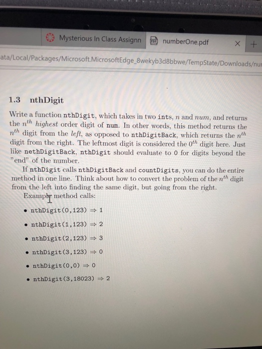 Thank you in advance! a/Local/Packages/Microsoft.MicrosoftEdge 8wekyb3d8bbwe/TempState/Downloadsu 1.1 Count Digits We'll start out
