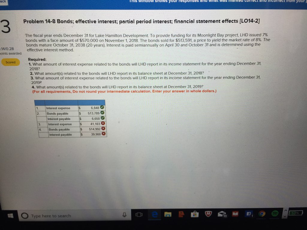 ack nis Window snows your response and What was marked tonect