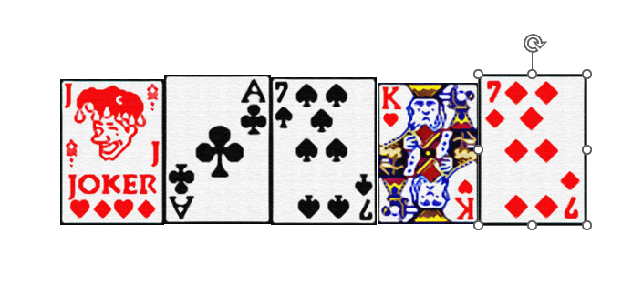 cards Choose five different cards than those shown in the above image