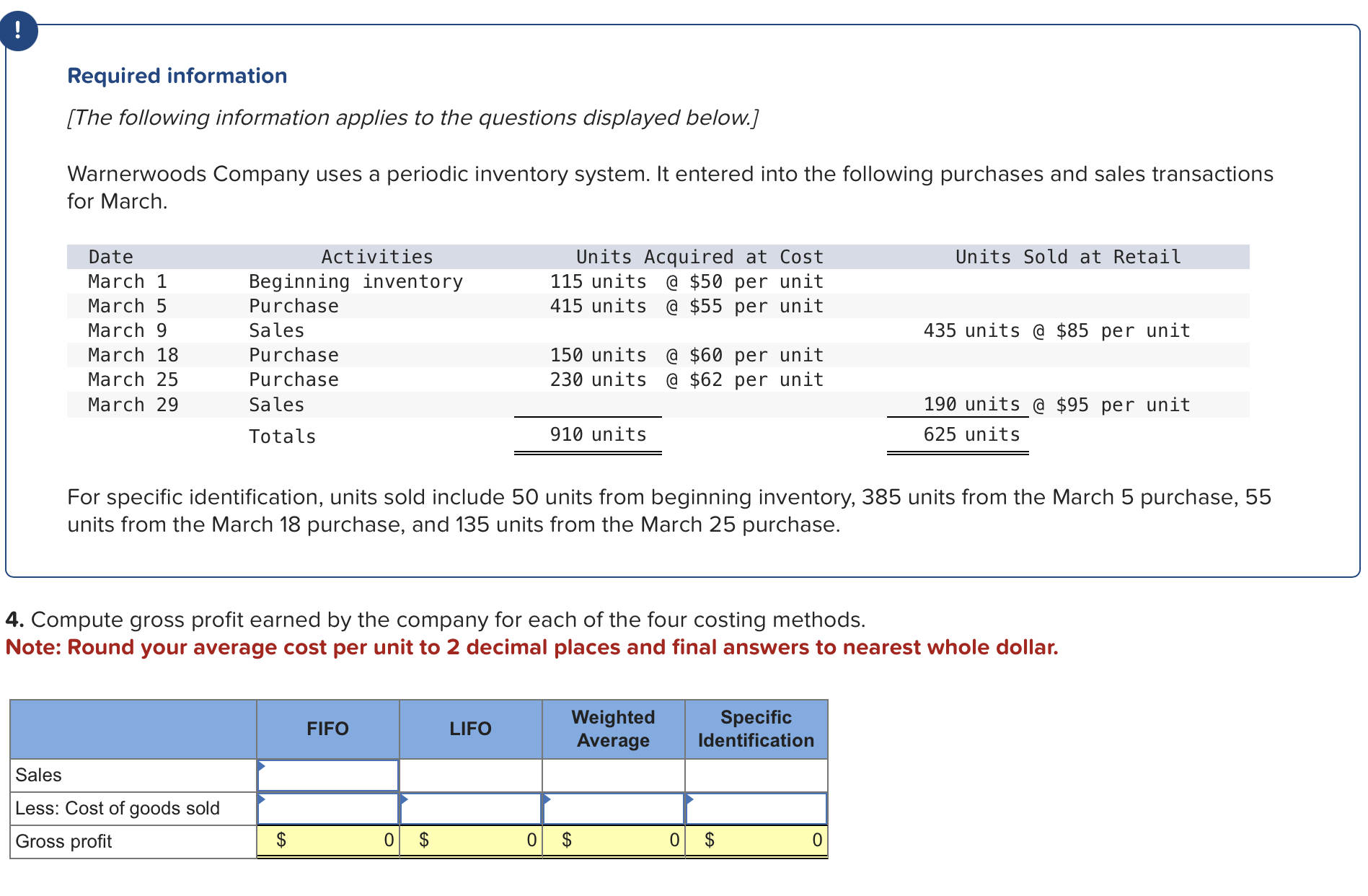 Cost of Goods Sold } & \multicolumn{3}{|c|}{ Ending Inventory } \\ \hline