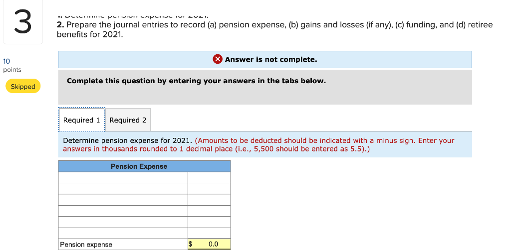 10 points ($ in thousands) Skipped $ 510 Discount rate, 6% Expected