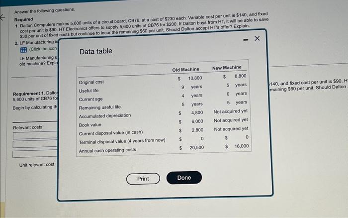 make sure the answers are correct. Arswer the following quettions. Required 1.