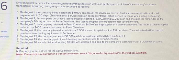  Journal entry worksheet Record the entry for customer billing for services