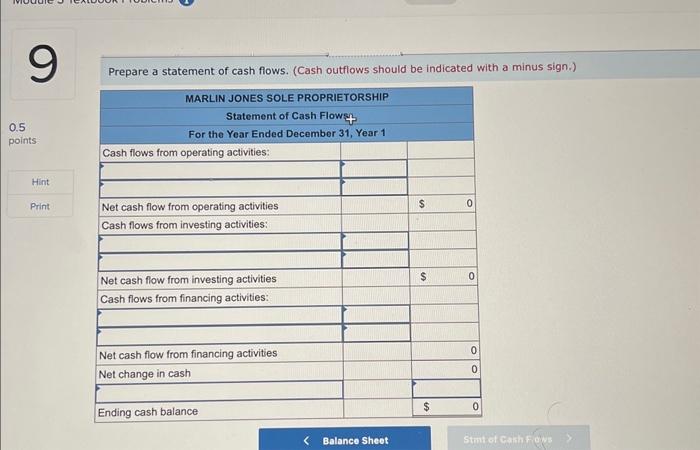 cash revenues and paid $22,390 in cash expenses. Jones withdrew $4,300 cash
