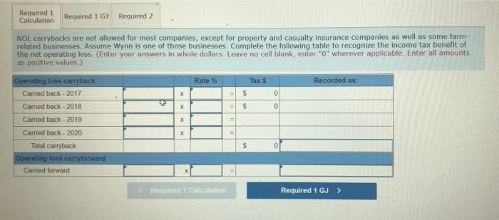 carryforward (L016-7) Wynn Farms reported a net operating loss of $185,000 for