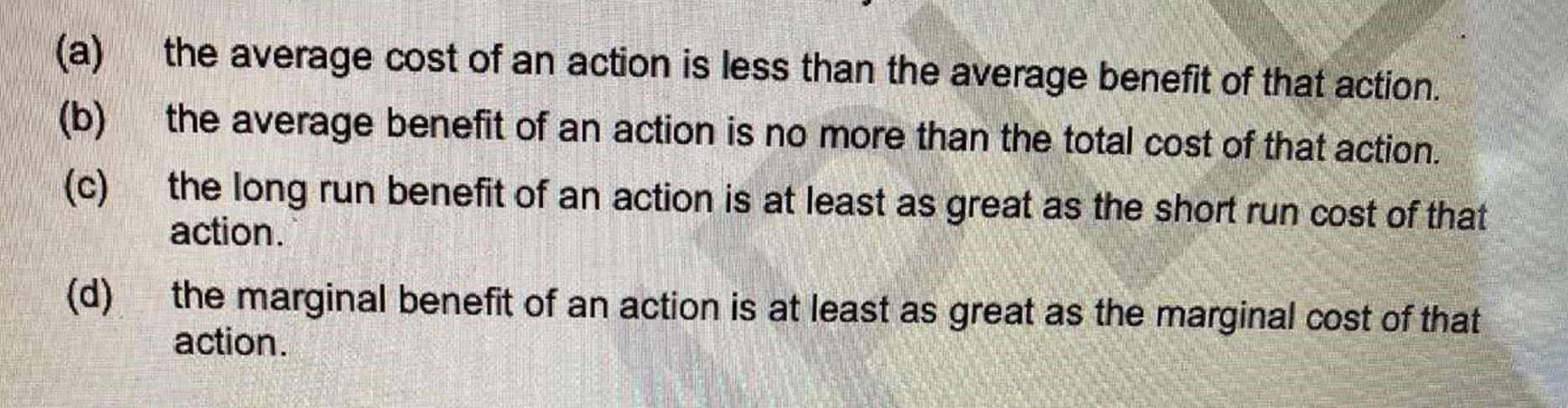 be chosen? (a) 1 unit. (b) 3 units. 4 units. 5 units.
