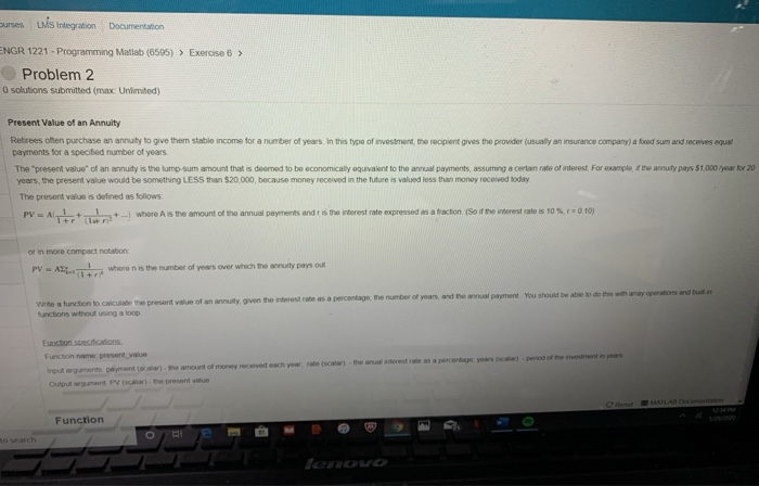  Burses Luis Integration Documentation ENGR 1221 - Programming Matlab (6595) >