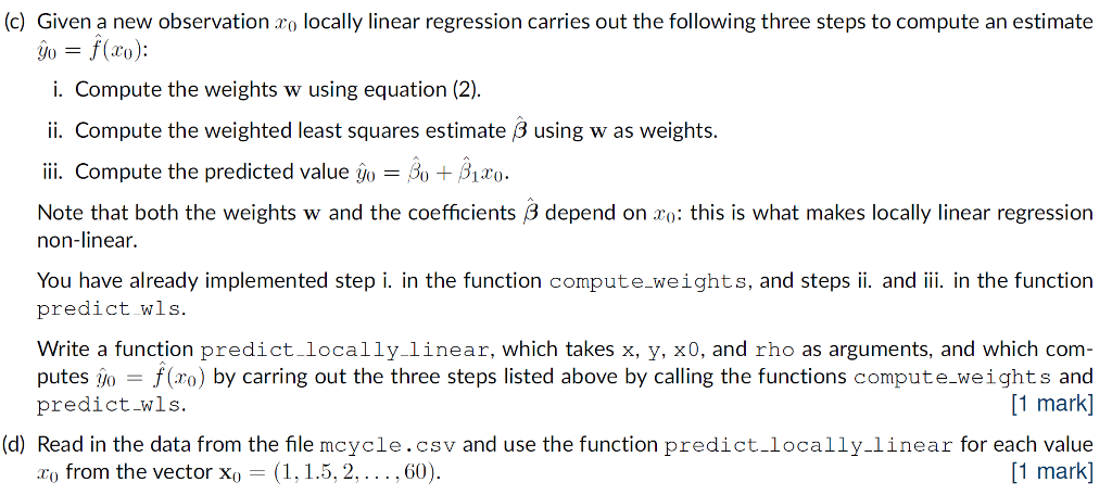 wny, the weighted least squares estimate of the regression coefficient 3 (Bo