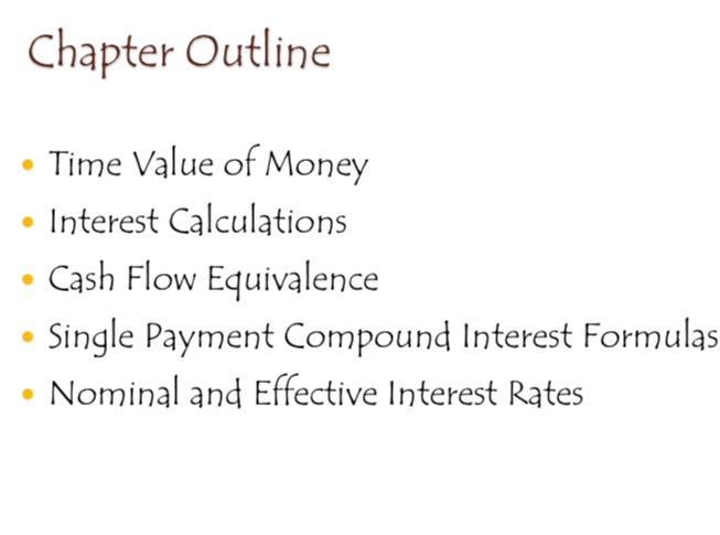 present interest and payment data or other cash flows relevant. Present comprehensive