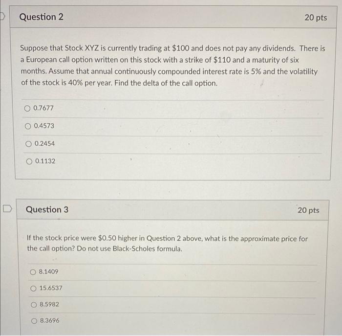 call option described in Question 2? Short 0.5427 stock and lend $62.64
