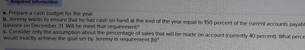 7, 9) (The following information applies to the questions displayed below] Jeremy