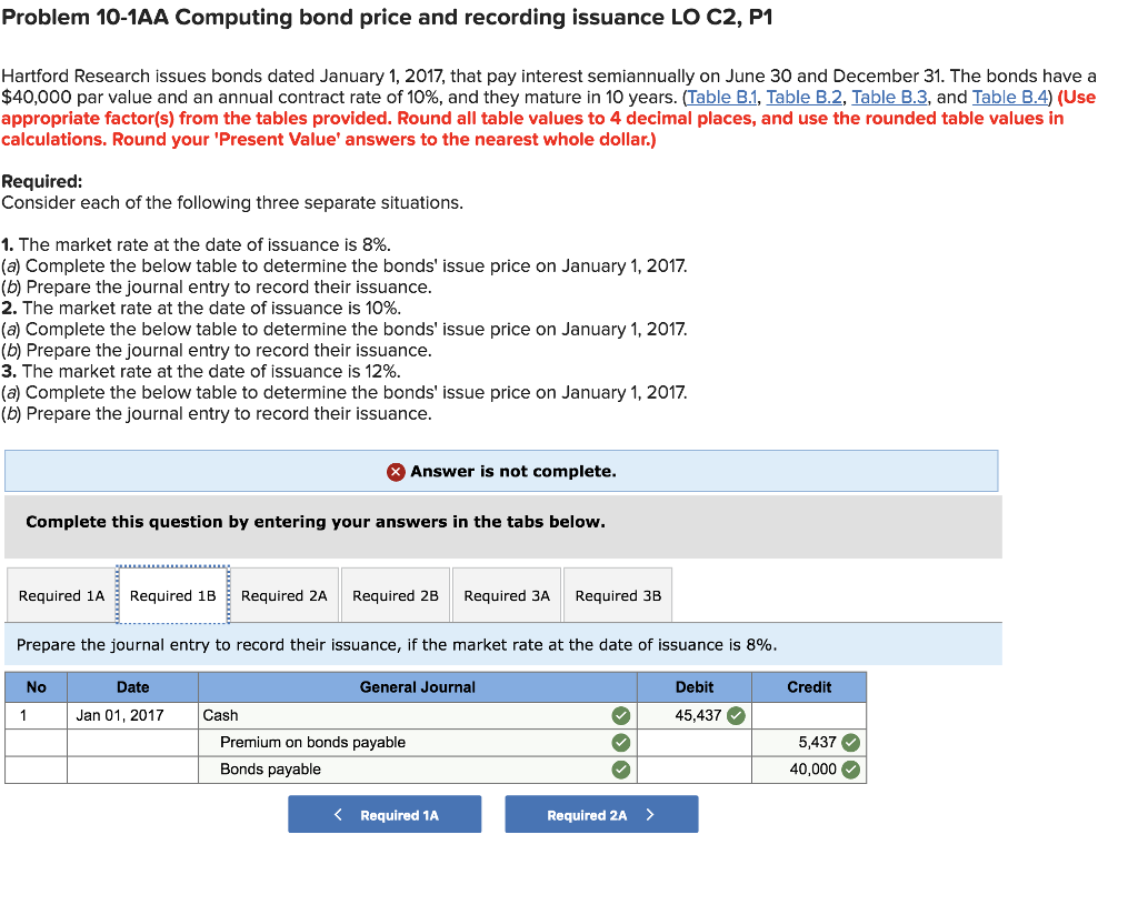 Hartford Research issues bonds dated January 1, 2017, that pay interest semiannually