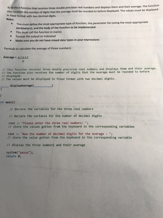 followed by the denominator. Note: ions are passed to You must define