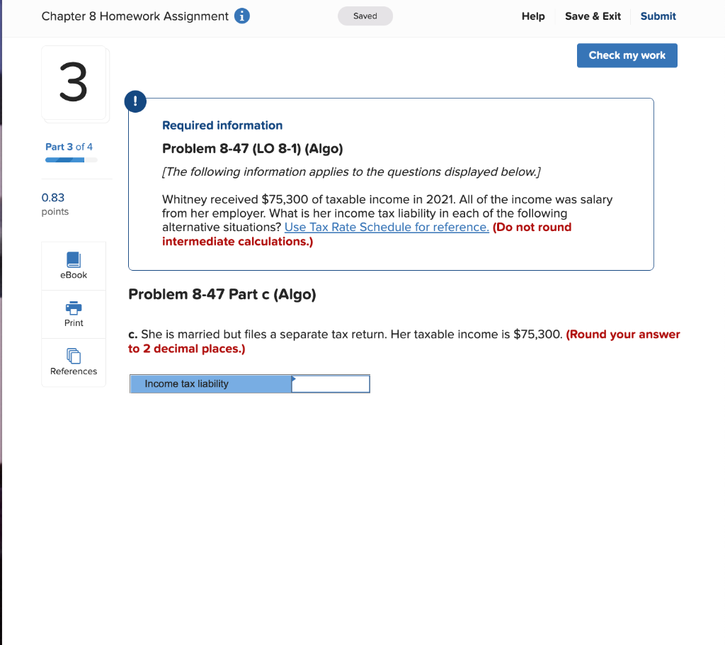 (LO 8-1) (Algo) [The following information applies to the questions displayed below.)