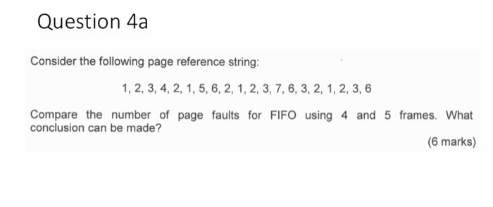  Please show working using the template given. Thank you. Question 4a