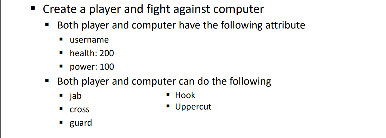 I'm having trouble coding this in C++ Create a player and fight