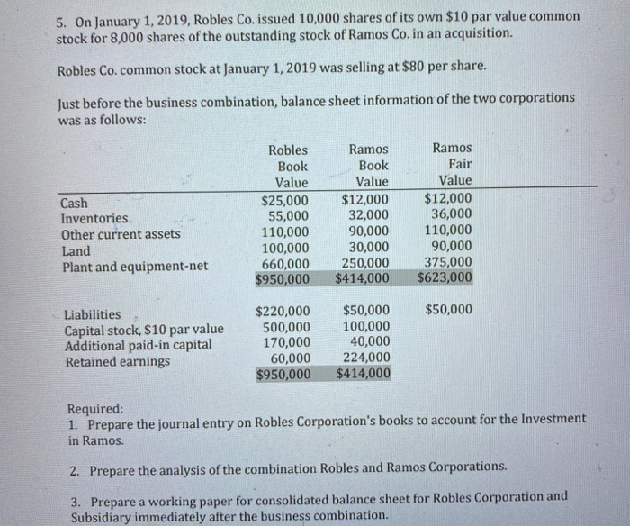 their fair values. c. used in allocating the amounts paid for each