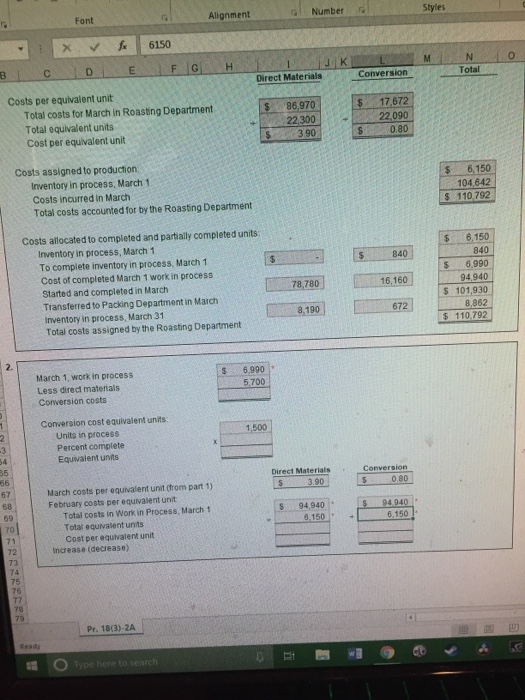 on part 2! Please and thank you for the help Cost of