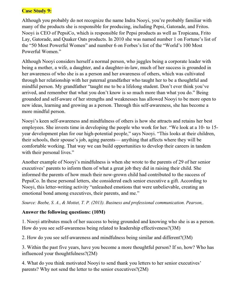 Case Study 9: Although you probably do not recognize the name