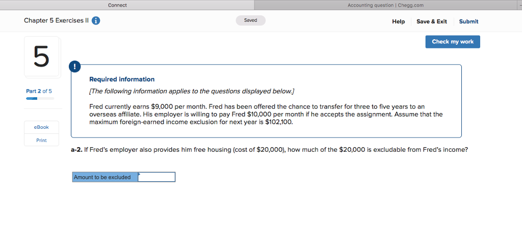 my work 4 0 Required information Part 1 of 5 [The following