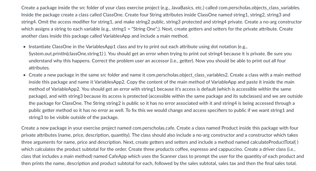  Can this be written in Java please. Create a package inside