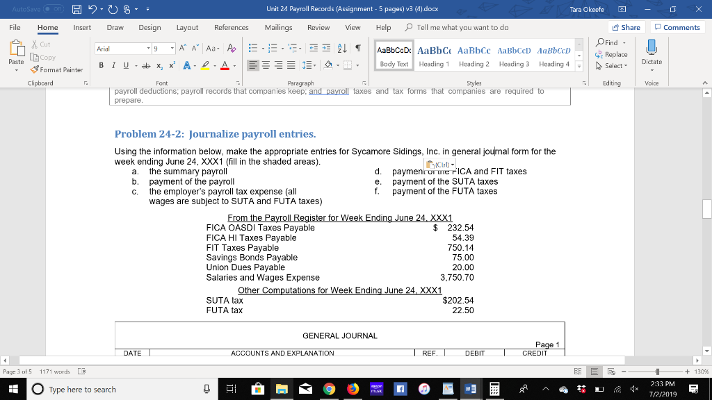 Design References Mailings Review View Help Share Home Insert Draw Layout OFind
