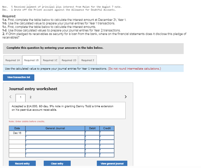 granting Danny Todd a time extension on his past-due account receivable. 31