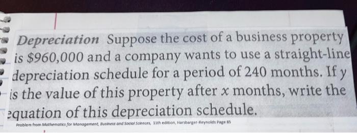 am i correct? i put a box around my answer. Depreciation Suppose